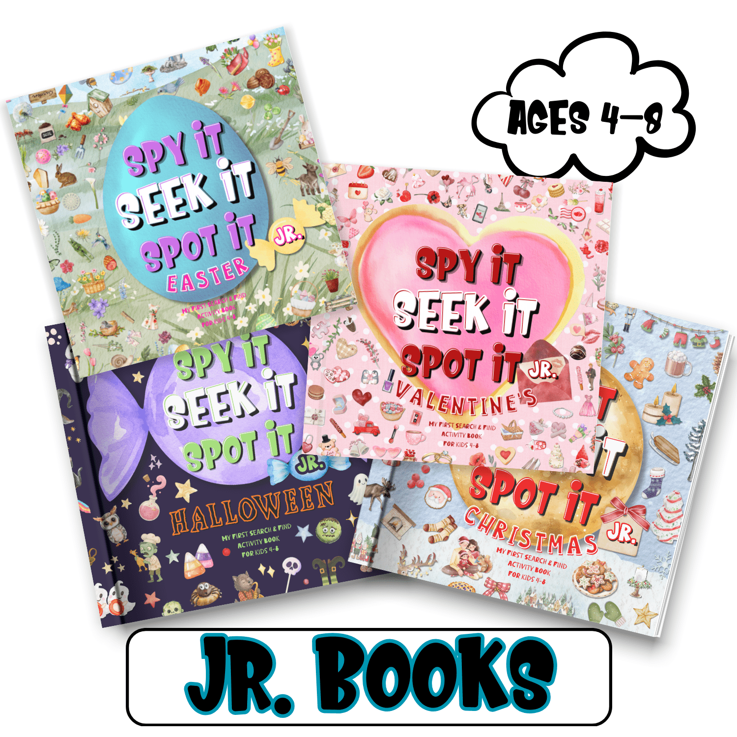 🎨 Jr. Books (Ages 4–8) - Spy It, Seek It, Spot It