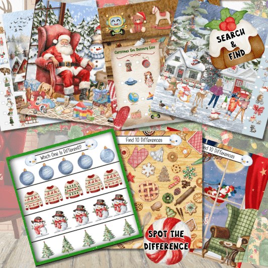 Spy It, Seek It, Spot It Christmas Jr. (Kids 4 - 8) – Interactive Digital Edition (PDF + Goodnotes) - Spy It, Seek It, Spot It