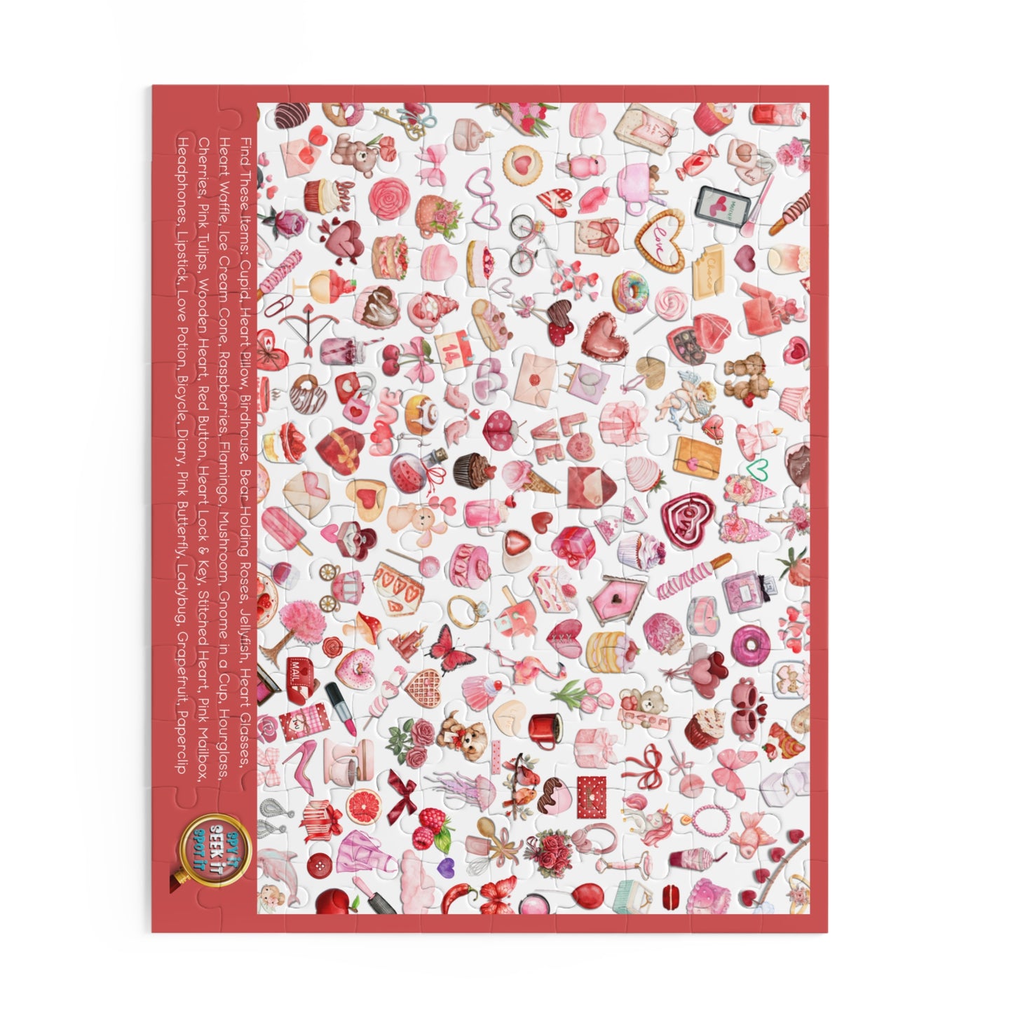 🧩🔍 Valentine's Spy It Puzzle — A Puzzle Within a Puzzle!  (120 & 500-piece)🧩🔍