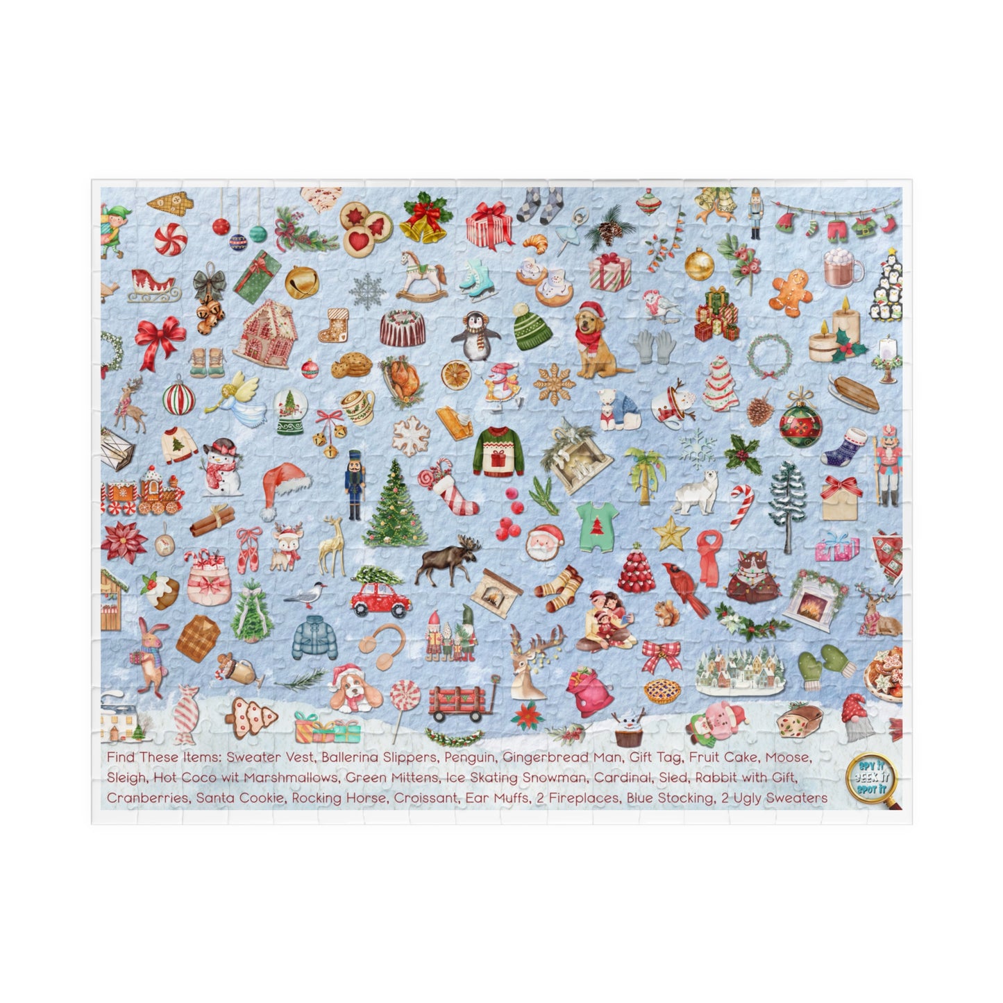 🎄 Spy It, Seek It, Spot It — Christmas Puzzle (110 • 252 • 520 Pieces)