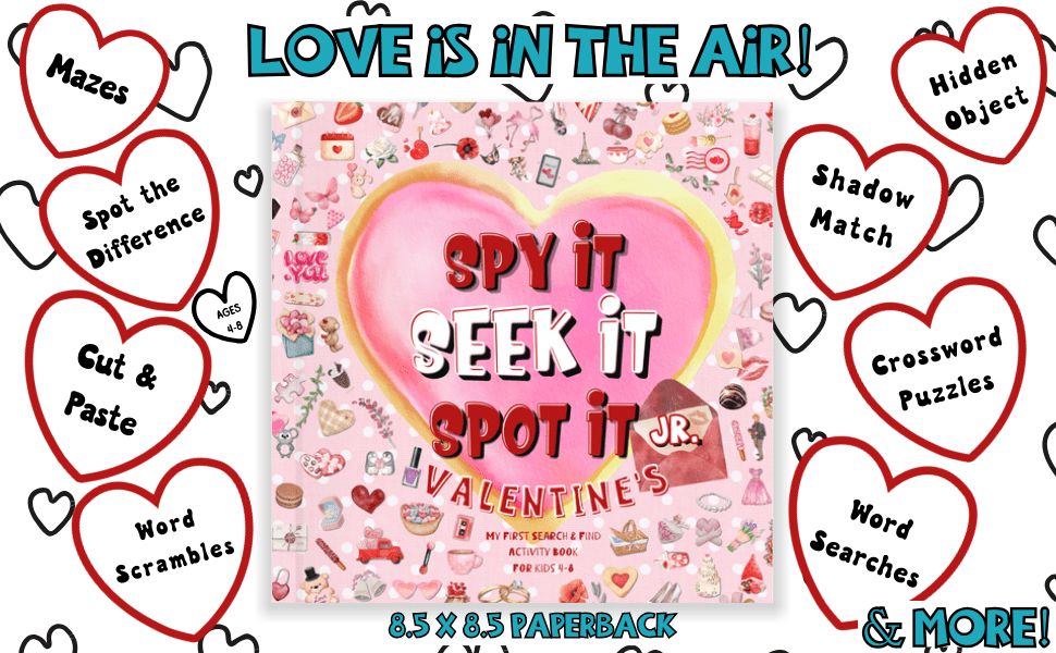 💕 Spy It, Seek It, Spot It Jr: Valentine’s (Ages 4–8) - Spy It, Seek It, Spot It