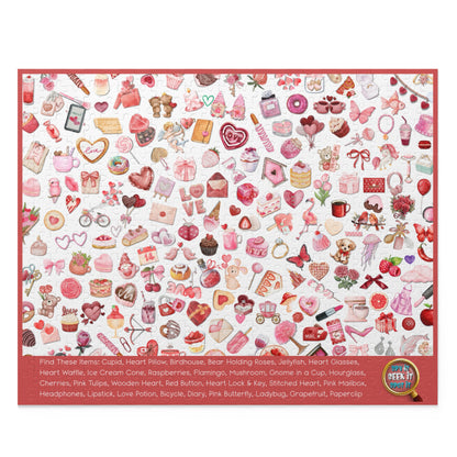 🧩🔍 Valentine's Spy It Puzzle — A Puzzle Within a Puzzle!  (120 & 500-piece)🧩🔍