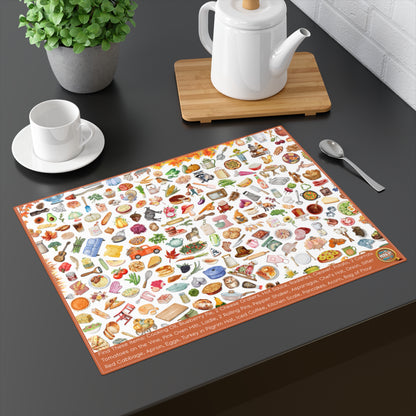 Thanksgiving Spy-It Placemat for Kids — Holiday I Spy, Hidden Objects & Tabletime Fun