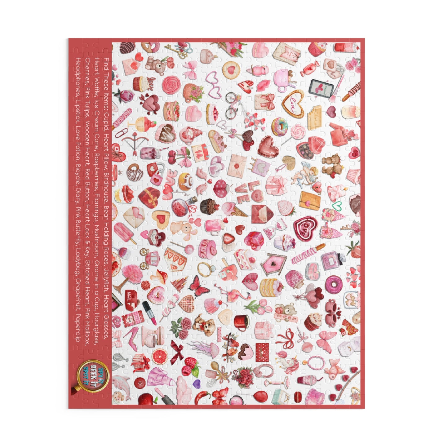 🧩🔍 Valentine's Spy It Puzzle — A Puzzle Within a Puzzle!  (120 & 500-piece)🧩🔍