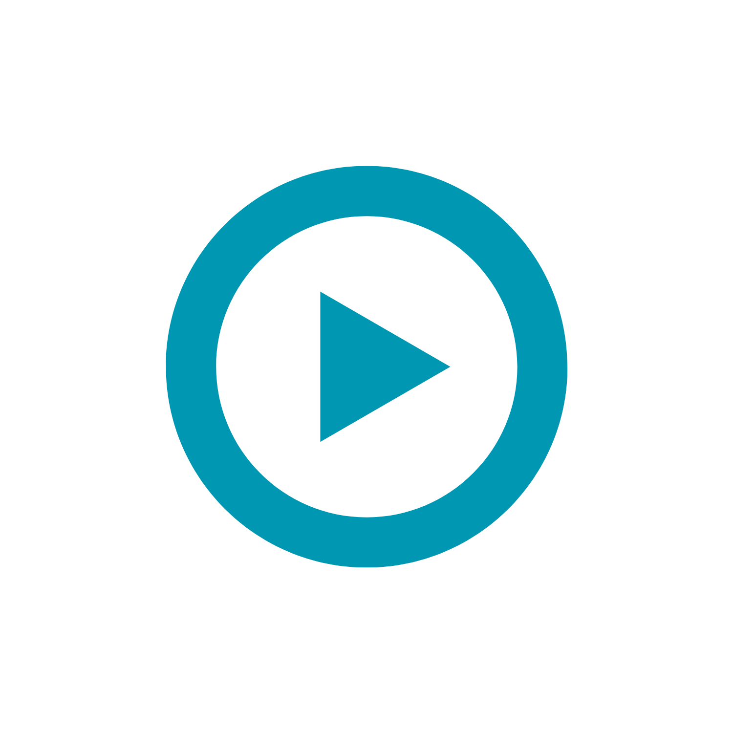 Blue play button.