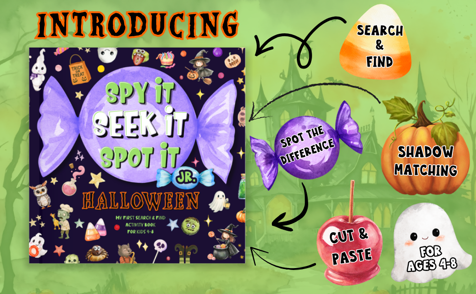 👻Spy It, Seek It, Spot It Jr. - Halloween: My First Search & Find Activity Book for Kids 4-8 - Image 2