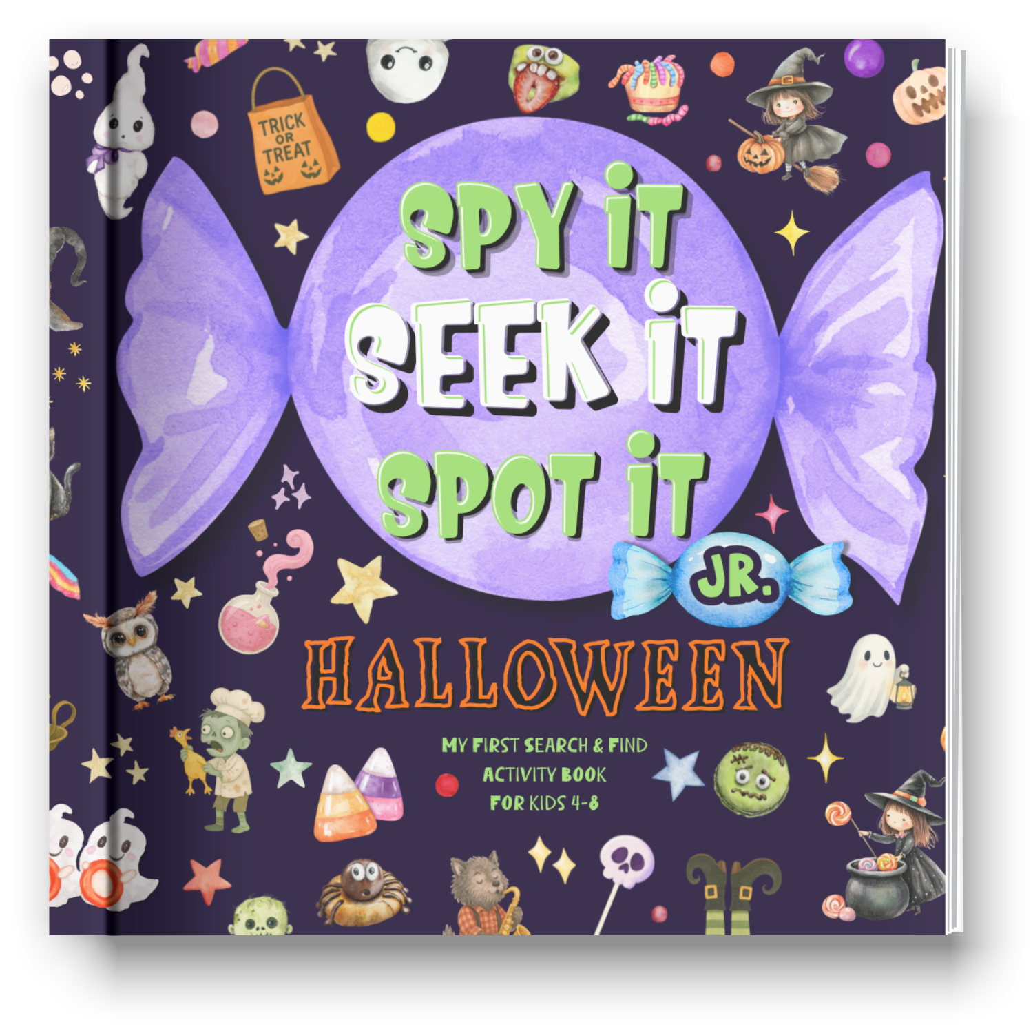 👻Spy It, Seek It, Spot It Jr. - Halloween: My First Search & Find Activity Book for Kids 4-8